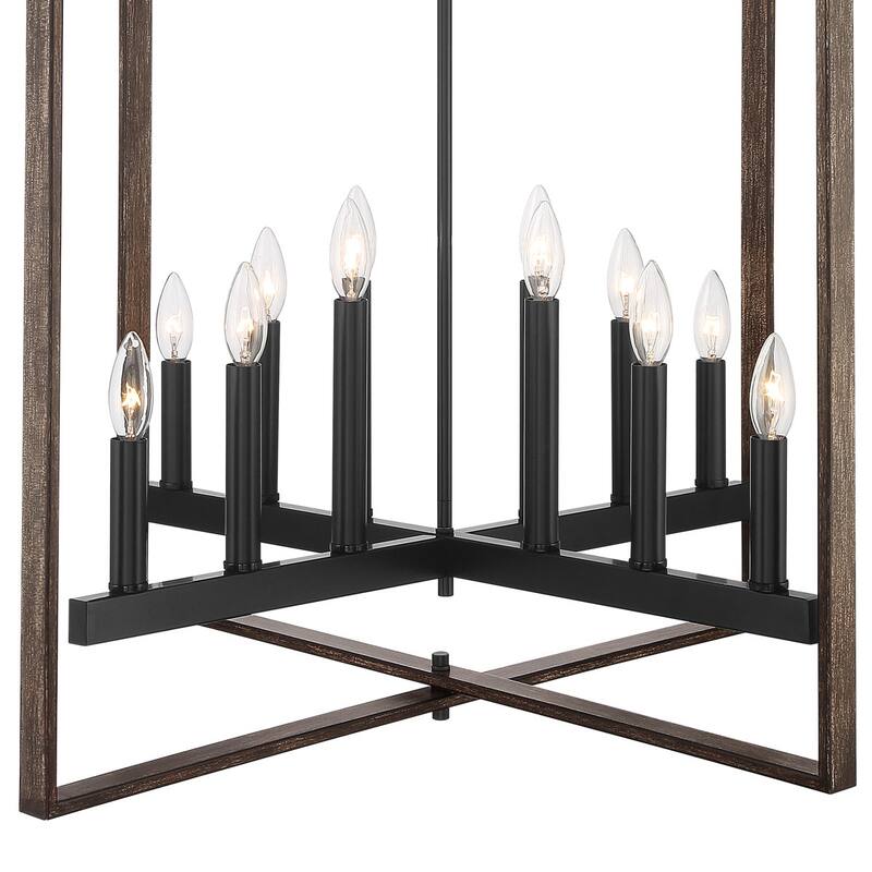Acroma 12-light Geometric Large Farmhouse Chandelier