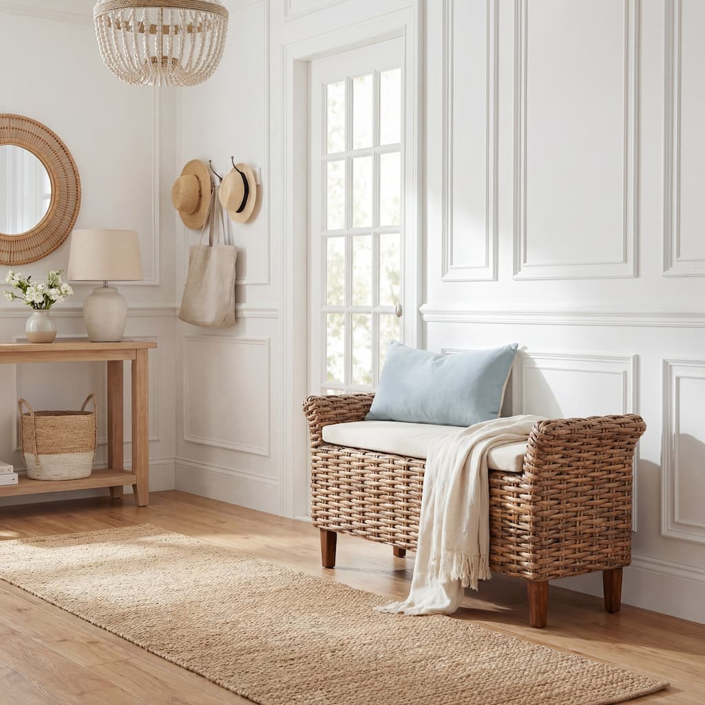 SAFAVIEH Danna Brown Bench - 43.9" x 14.8" x 21.1" - 44"W x 15"D x 21"H