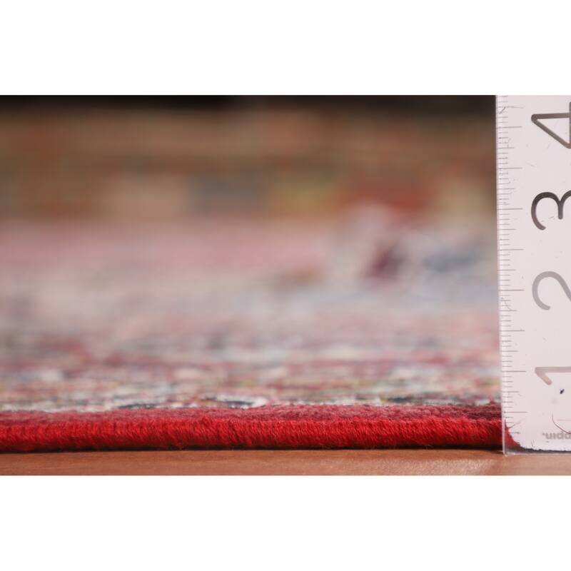 Animals Design Red Kashan Turkish Area Rug Machine Made Carpet - 9'9" x 13'0"