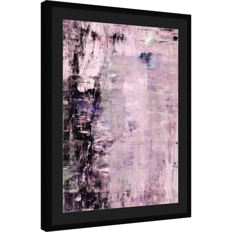Grunge structure rosewood by Annick Wood Framed Wall Art Print