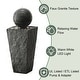 preview thumbnail 15 of 39, Glitzhome 31.75"H Polyresin Sphere Pedestal Outdoor Fountain With Pebbles Pump LED Light