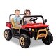 preview thumbnail 15 of 33, 24v Ride On Dump Truck, 2 Seater Electric Ride On Car Toy for Kids Red