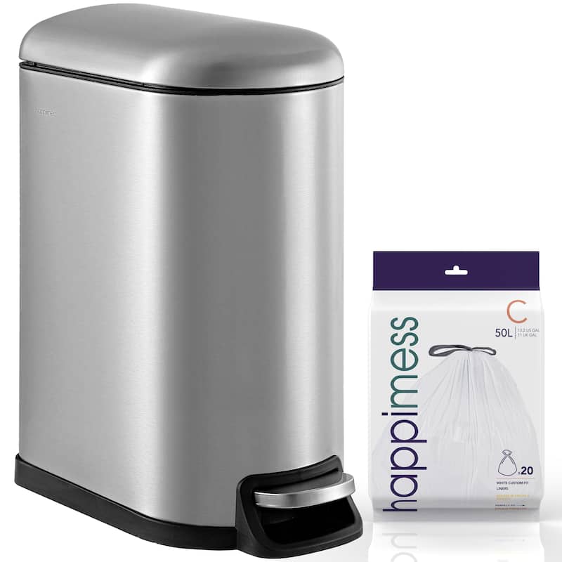 happimess Roland Step-Open Trash Can - Chrome