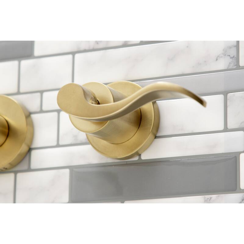NuWave Two-Handle Wall Mount Bathroom Faucet
