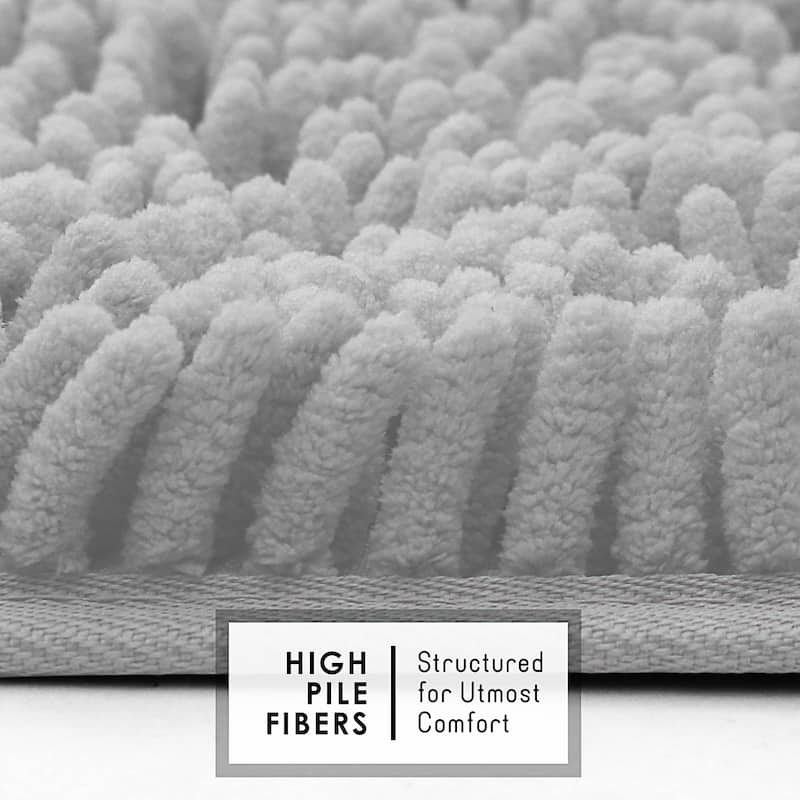 Empyrean Non-Slip Super Plush Chenille Bathroom Rugs