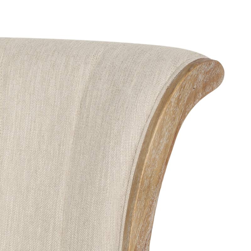 Roomfitters Upholstered Swivel Office Desk Chair with Adjustable Height and Wood Frame