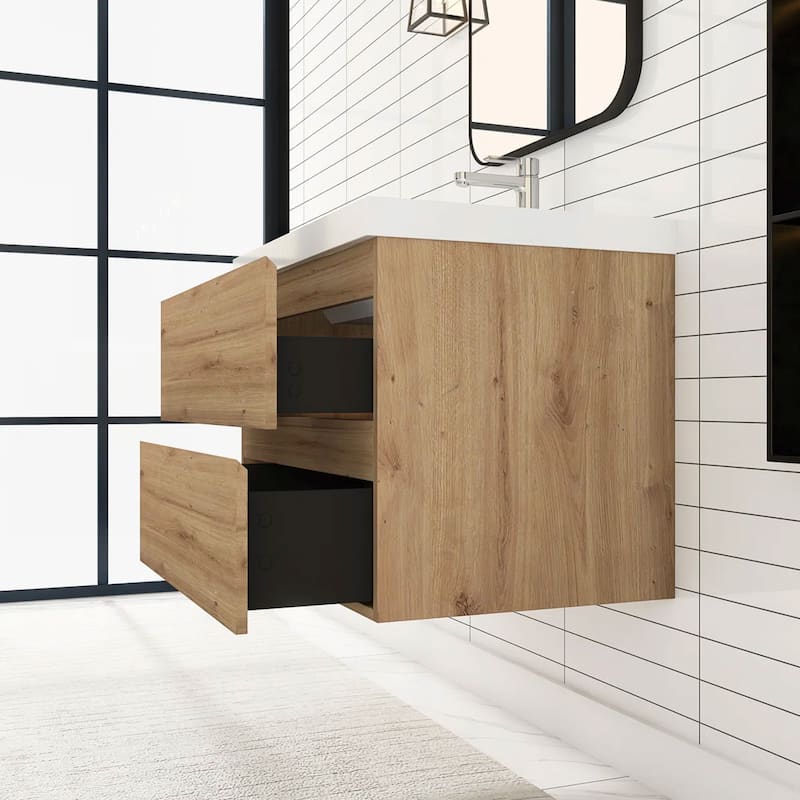 Floating Bathroom Vanity with Resin Top