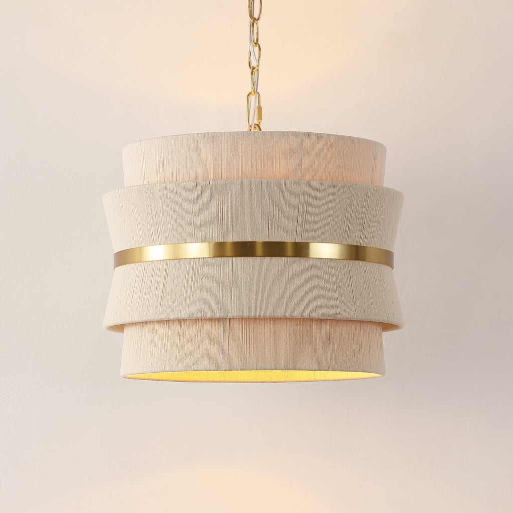 SAFAVIEH Oprea 3-Light Adjustable Hanging Pendant Light Fixture (LED Bulbs Included) - 16 x 16 x 16.5-72.5