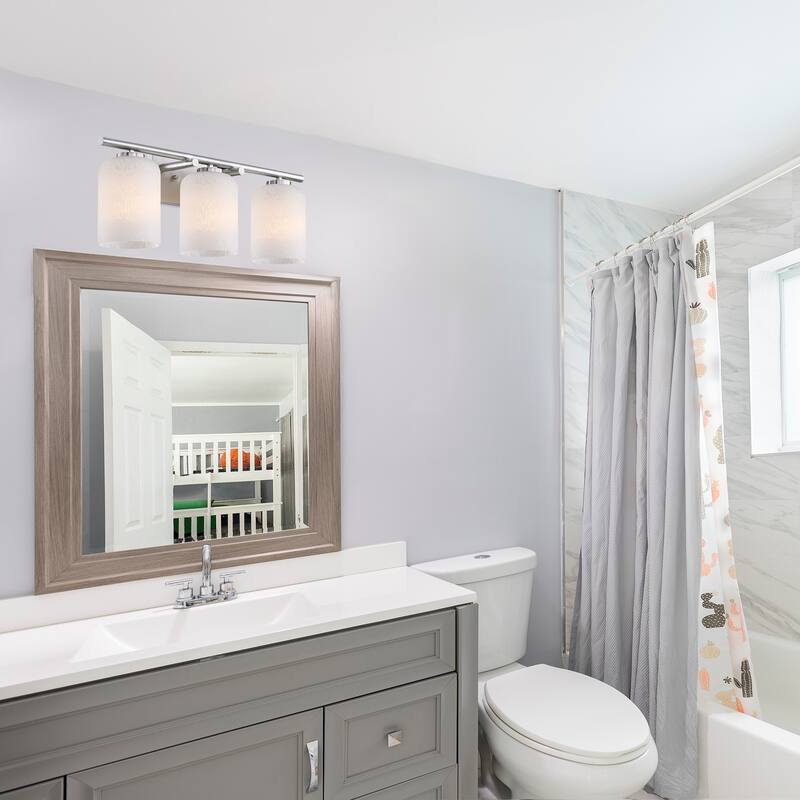 Bluestone Ridge 24 in. 3-Light Brushed Nickel Vanity Wall Light for Bathrooms - 5