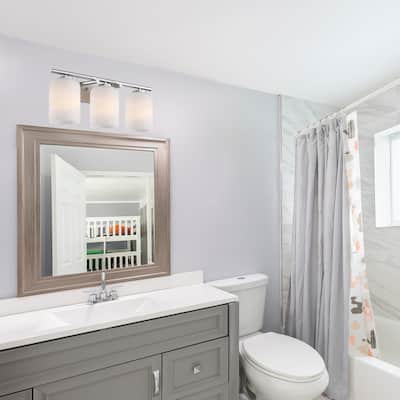 Bluestone Ridge 24 in. 3-Light Brushed Nickel Vanity Wall Light for Bathrooms - 5