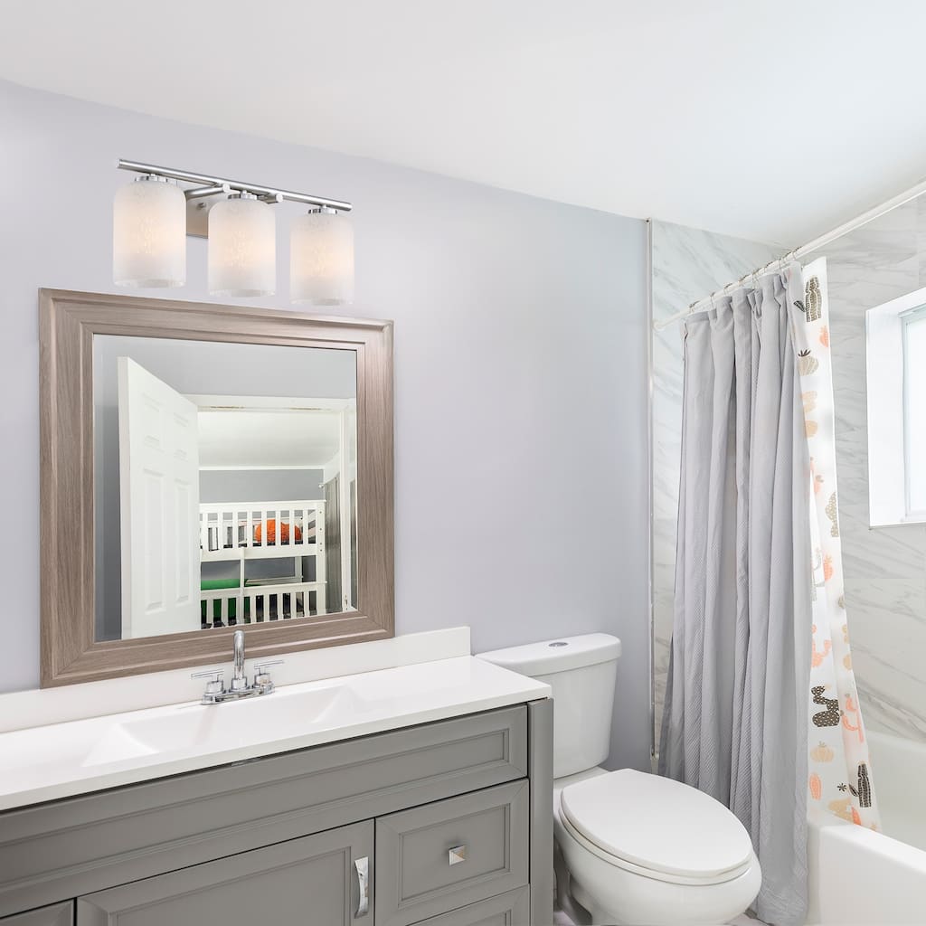 Bluestone Ridge 24 in. 3-Light Brushed Nickel Vanity Wall Light for Bathrooms - 5