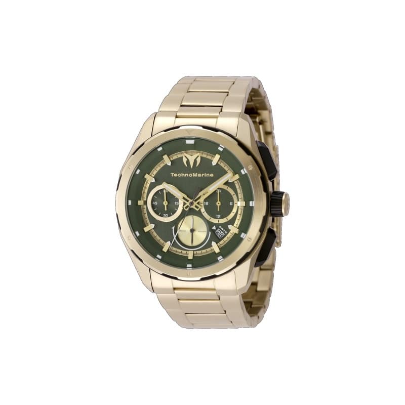 Technomarine Men's TM-318095 OCEAN Quartz Chronograph Olive Green Dial Watch