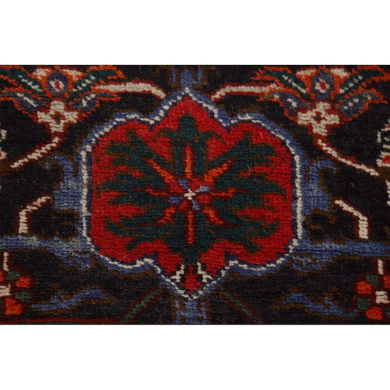 Hand Knotted Oriental 100% Wool Carpet Traditional Floral Red Heriz Area Rug - 13' 8'' X 9' 9''