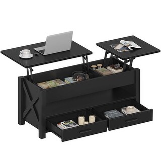 Coffee Table, 47.2" Lift Top Coffee Table with 2 Storage Drawers and ...