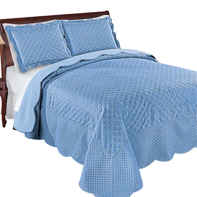 Camille Reversible Diamond Textured Quilted Bedspread