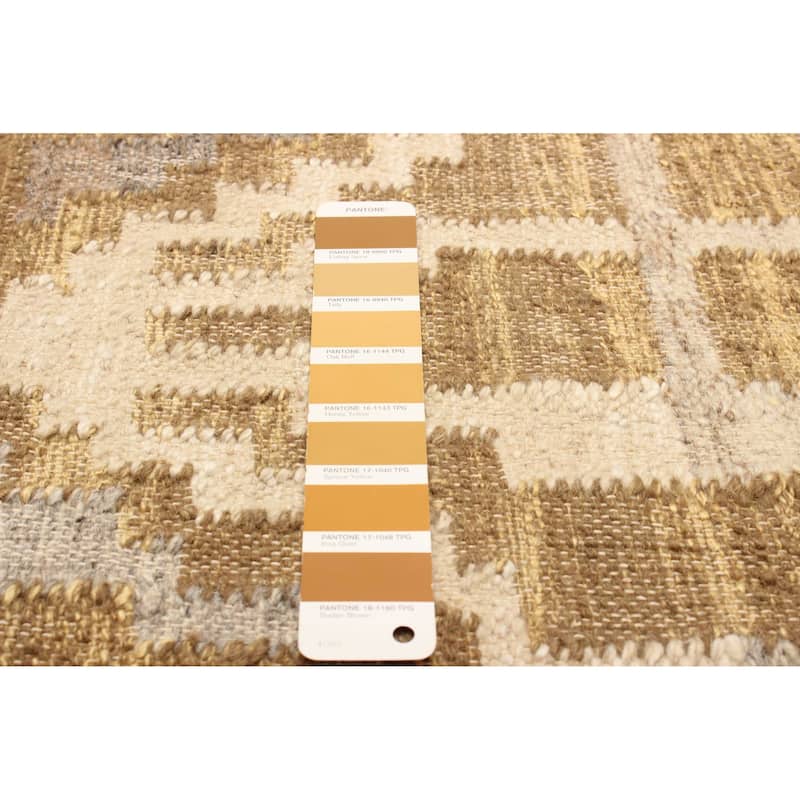 ECARPETGALLERY Flat-Weave Ankara FW Brown Wool Kilim - 5'5 x 7'9