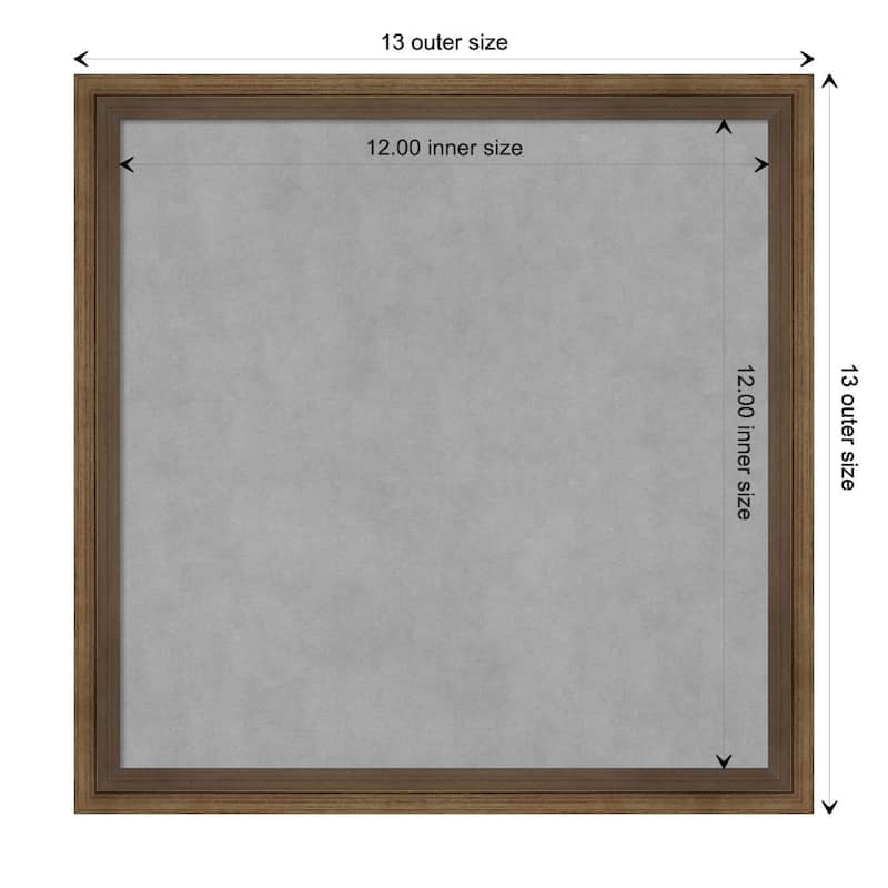 Amanti Art Lucie Light Bronze Framed Magnetic Board - Board Size 12x12