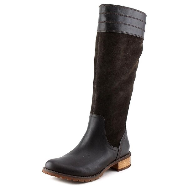 timberland round toe leather tall boots