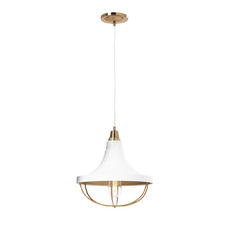 Robert Stevenson Lighting Presley - Caged Trumpet Ceiling Light - 13.0"L x 13.0"W x 14.0"H