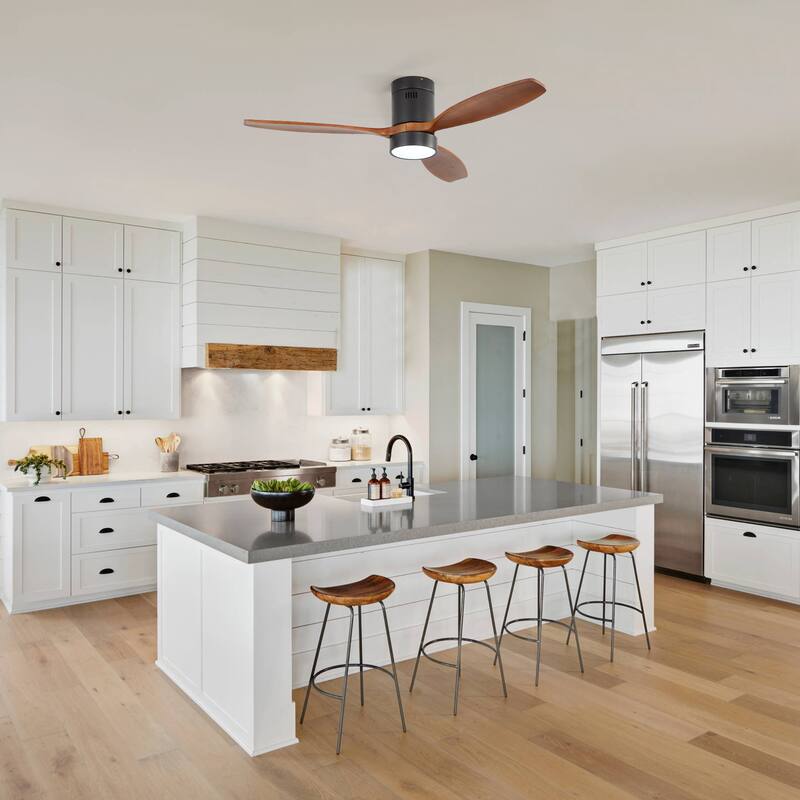 52 Inch Reversible Ceiling Fan Dimmable Light with Remote 6 Speed Silent DC Motor Memory Function