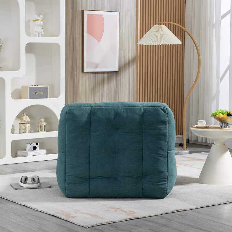 Modern 38.5" Velvet Upholstered Accent Chair with Memory Foam and Ottoman for Living Room