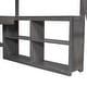 preview thumbnail 27 of 58, Solid Wood Loft Bed with Bulit-in U-Shaped Desk, 2 Drawers and Cabinet, Twin/Full Size Loft Bedframe w/ Storage Shelves & Ladder