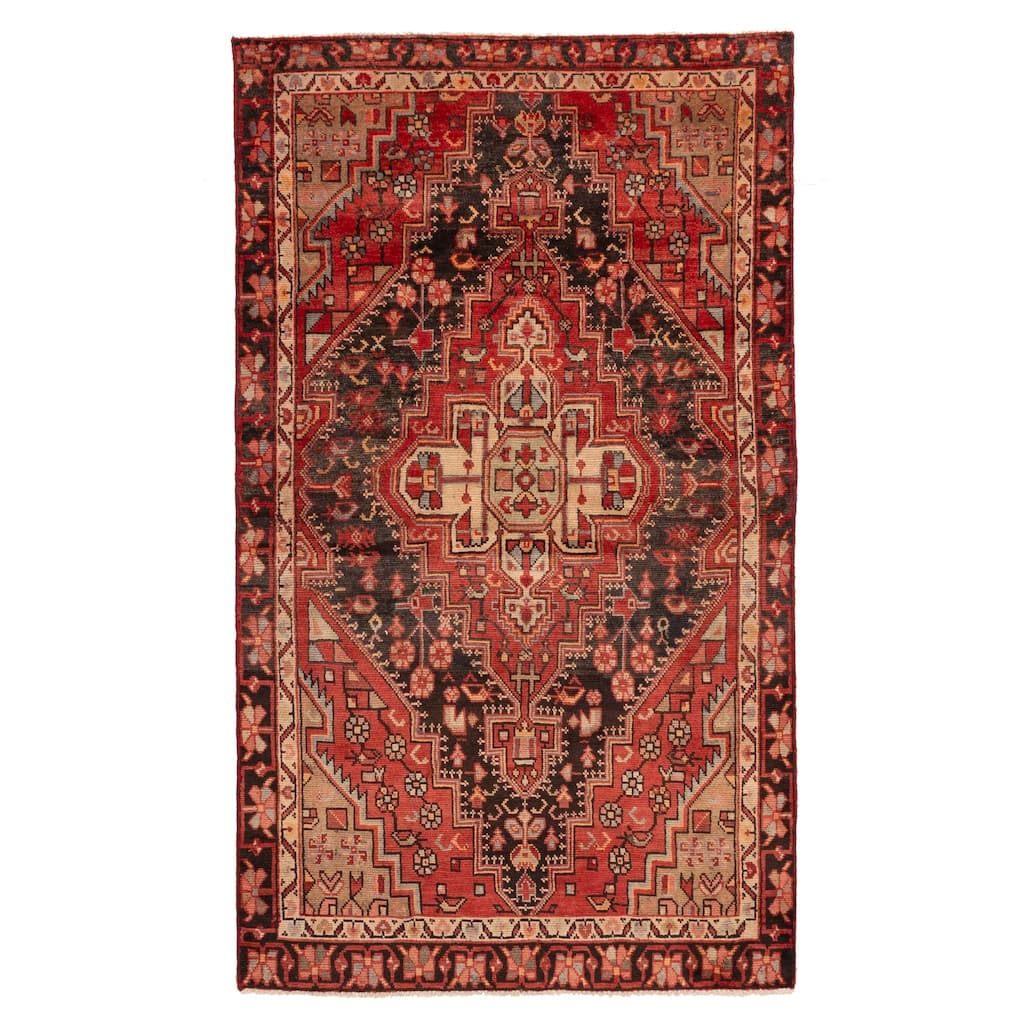 ECARPETGALLERY Hand-knotted Anadol Vintage Red Wool Rug - 4'0 x 7'0