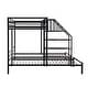 preview thumbnail 6 of 16, Metal Twin over Twin & Twin Bunk Bed, Triple Bunk Bed with Storage Shelves Staircase