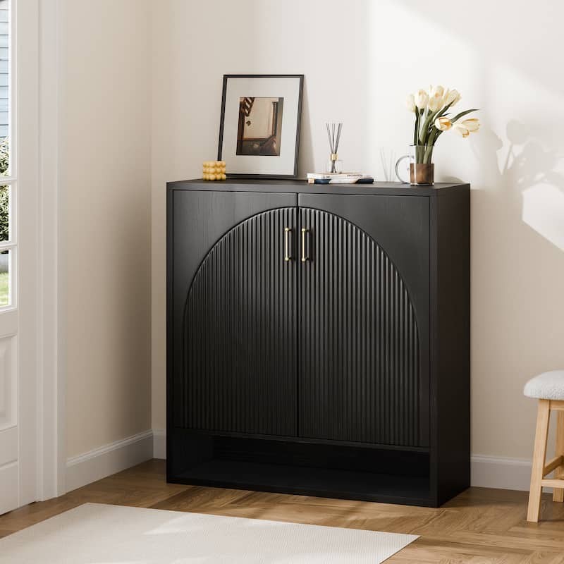 24 Pair Shoe Storage Cabinet with Adjustable Shelves, Hidden Shoe Organizer for Entryway, Foyer, Hallway