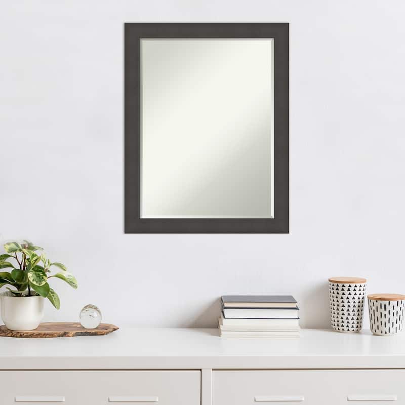 Blaine Narrow Half-Inch-Bevel Framed Wall Mirror - Glass Size 18x24