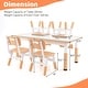 preview thumbnail 6 of 31, Gymax Kids Height Adjustable Table and 4 Chairs Set with Graffiti