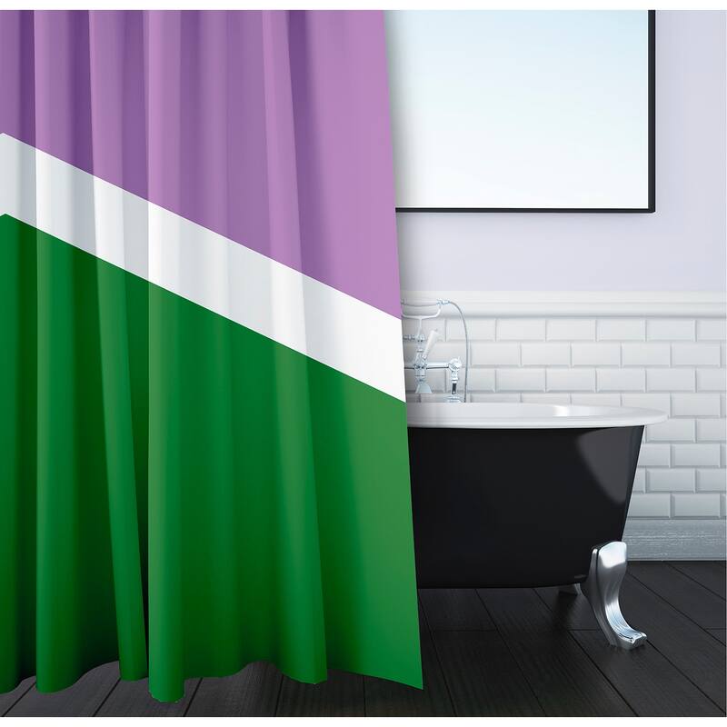 Inclusive Pride Flag Durable Poly Shower Curtain
