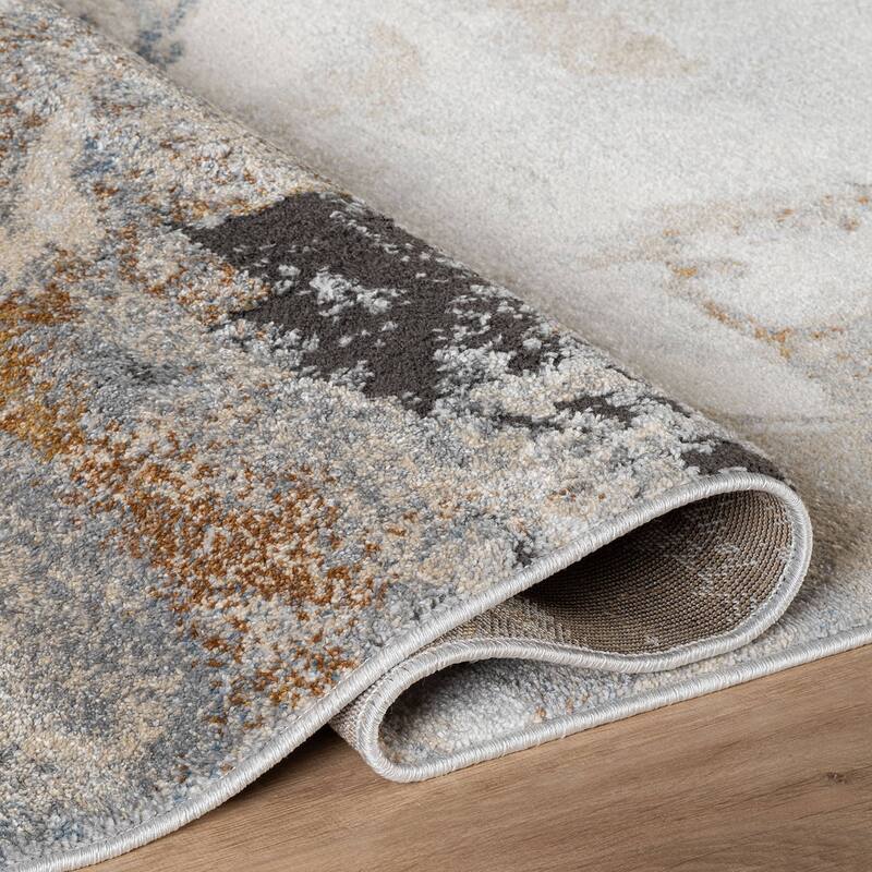 Neutral Desert Drift Area Rug for Living Room, Entryway, or Family Spaces - Easy to Clean and Comfortable Underfoot