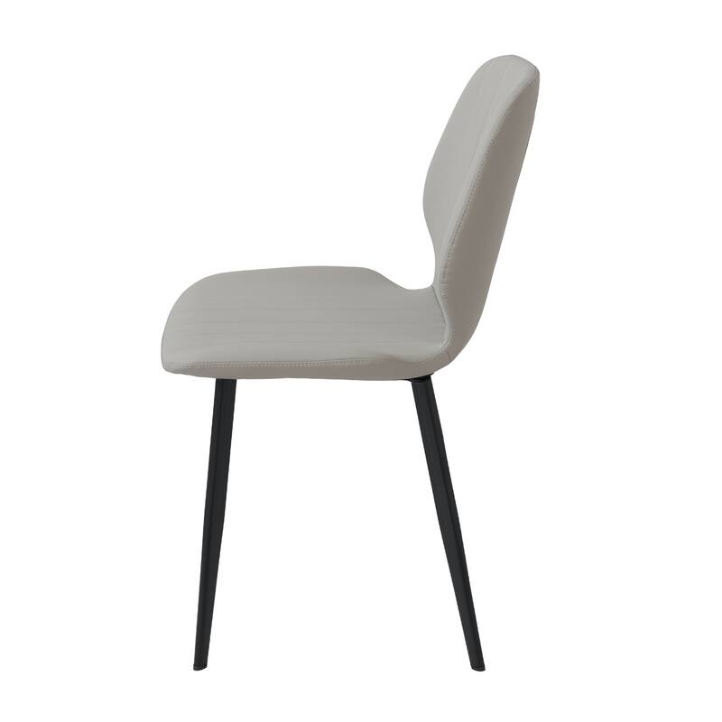 Modern Dining Chair Living Room Black Metal Leg Dining Chair, 2pcs