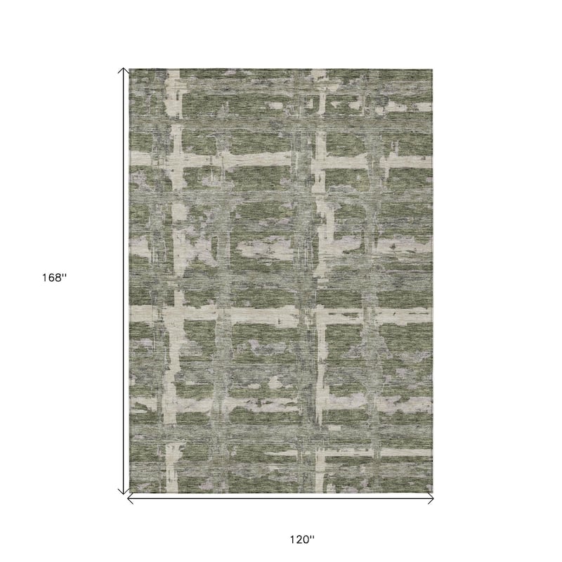 HomeRoots Striped Transitional Rectangle Outdoor Rug
