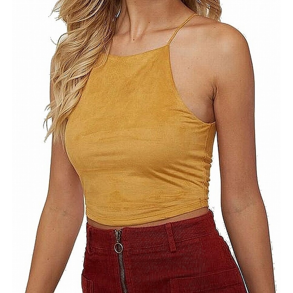 Shop Peach Love California Womens Yellow Size Large L Faux Suede