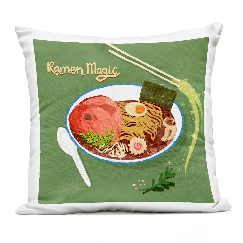 Stupell Ramen Magic International Meal Printed Outdoor Throw Pillow Design by Juliet Rose Philips