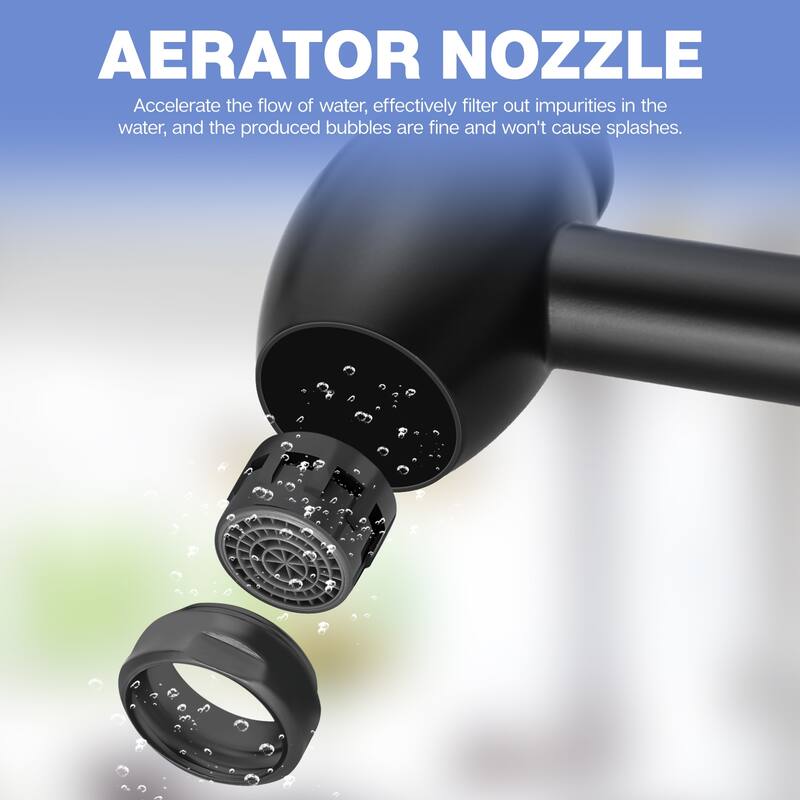 Black Wall Mount Pot Filler Kitchen Faucet