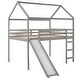 preview thumbnail 16 of 16, Stylish Full Loft Bed with Slide and Ladder, Solid Pine Wood Frame, Modern Design