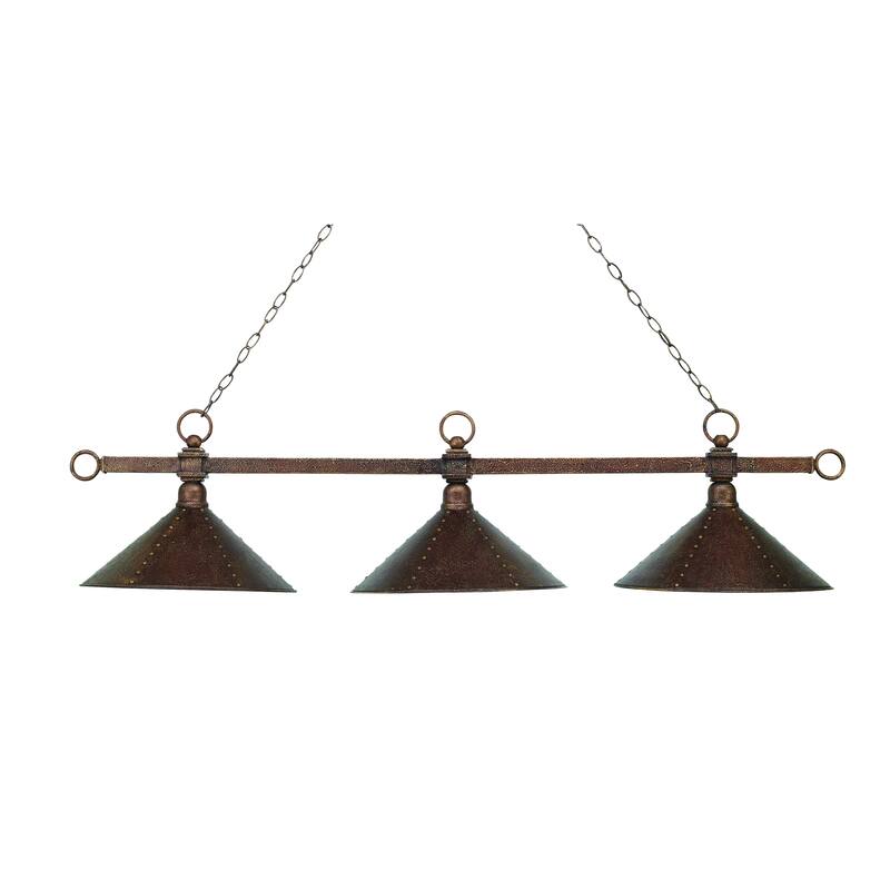 Elk Home Aged Copper With Metal Shade 3 Light Chandelier