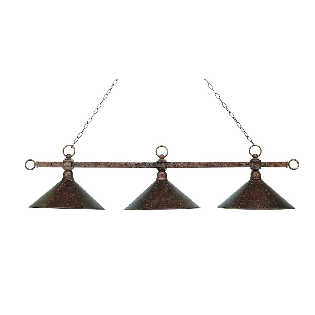 Elk Home Aged Copper With Metal Shade 3 Light Chandelier