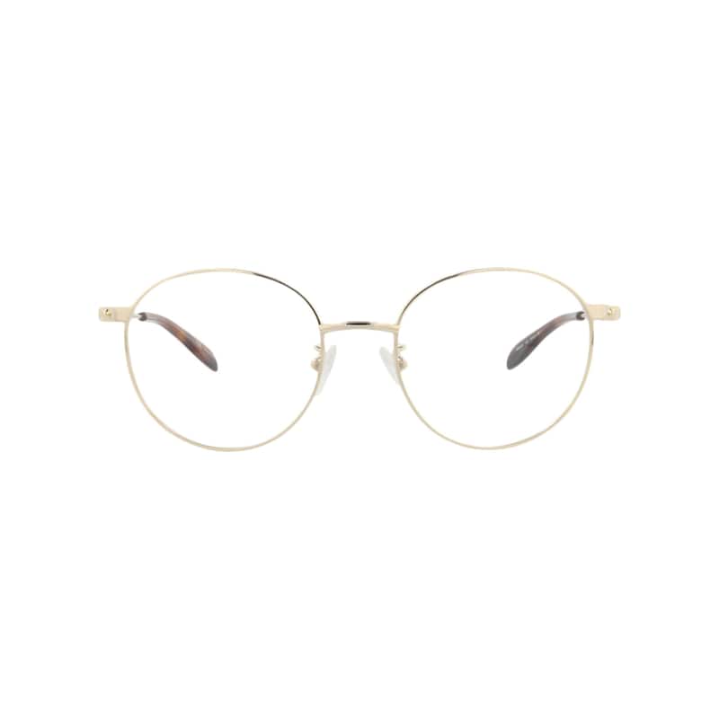 Alexander McQueen Round-Frame Metal Optical Frames - Gold Gold Transparent - Gold
