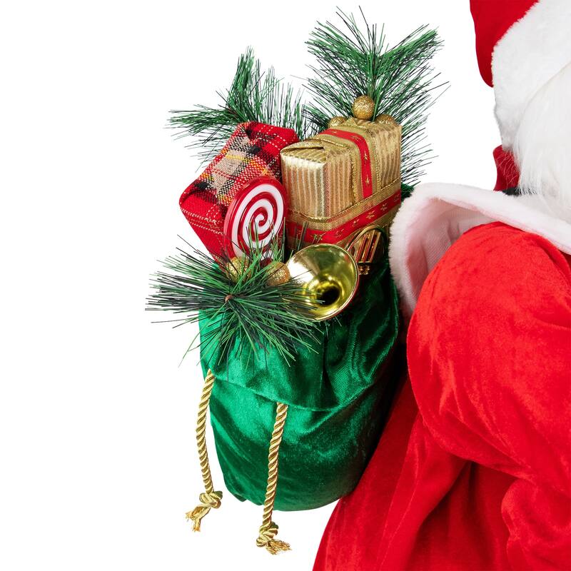 Animated and Musical Santa with Violin Christmas Figurine - 32"