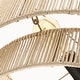 preview thumbnail 8 of 8, 4-Light Rattan Tiered Drum Chandelier Light with Black Canopy - 22'' W
