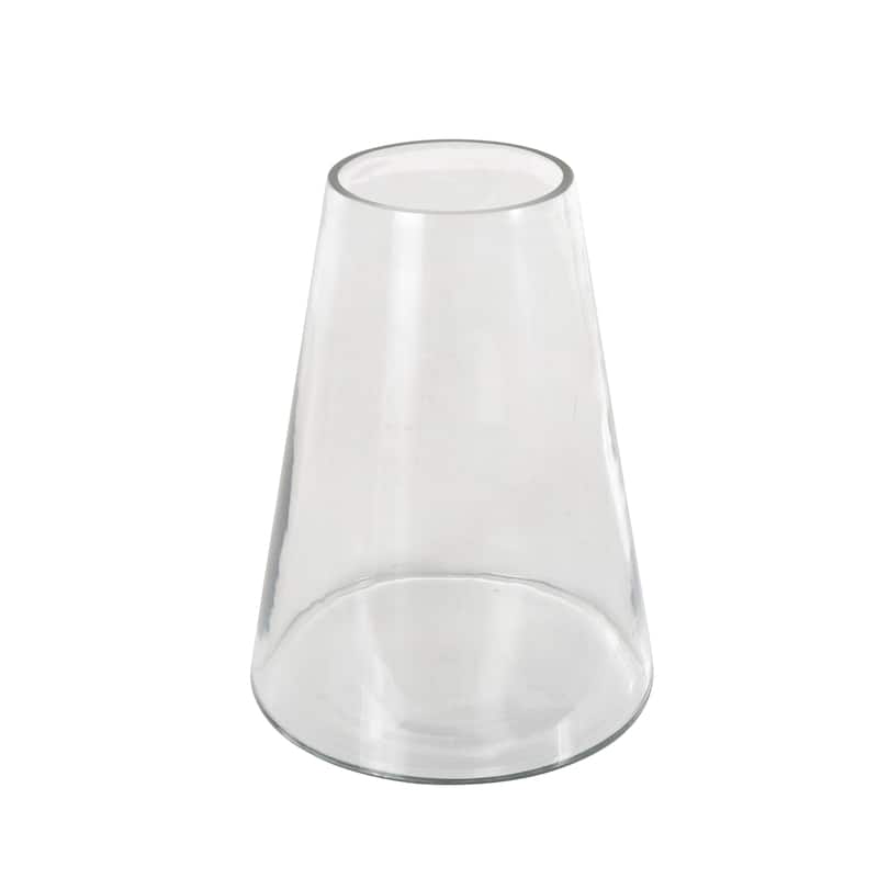Glass Cone Shaped Vase - Clear - Roche River Decor