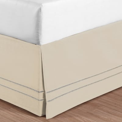 Linenweave Hemstitch 15 Inch Bed Skirt