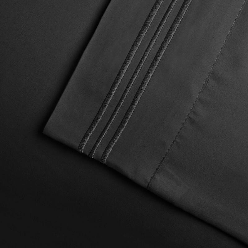 Superior Wrinkle-resistant Embroidered Microfiber Deep Sheet Set