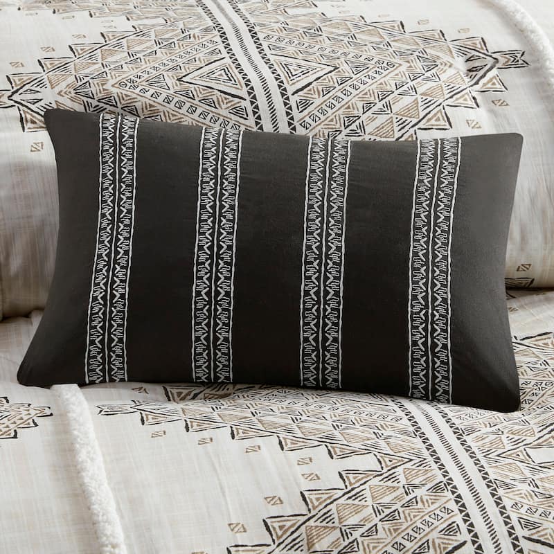Madison Park Alba 4 Piece Printed Comforter Set with Throw Pillow