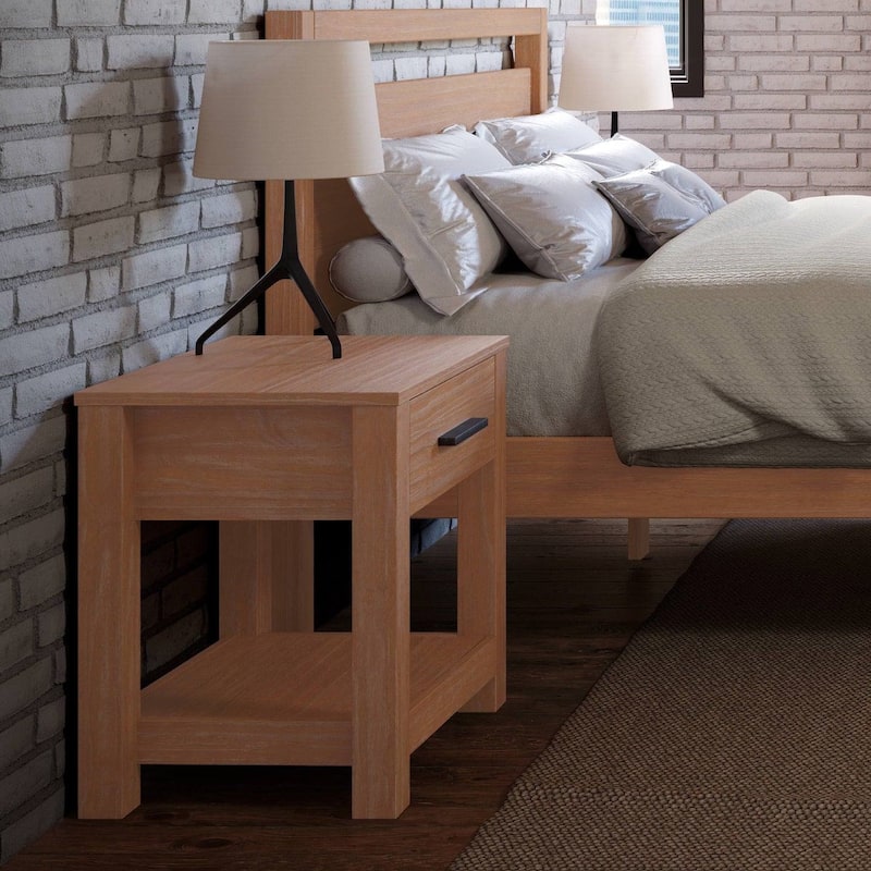 Modern Rustic 1 Drawer Nightstand Farmhouse Style