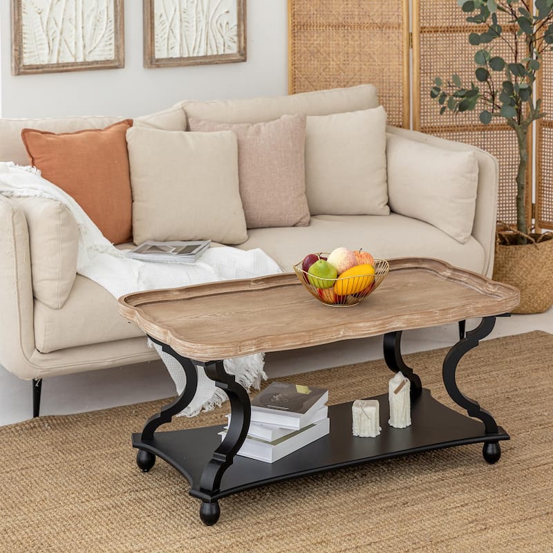 COZAYH Rustic Farmhouse Cottagecore Coffee Table